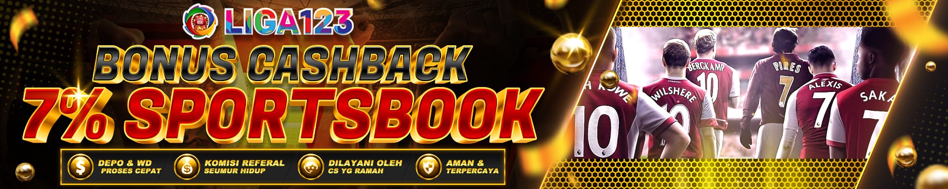 LIGA123 BONUS CASHBACK 7% MINGGUAN